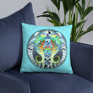 Gemini Pillow Case, super soft & durable velveteen fabric, no fill - PILLOWCASE ONLY! 18 x 18 inch