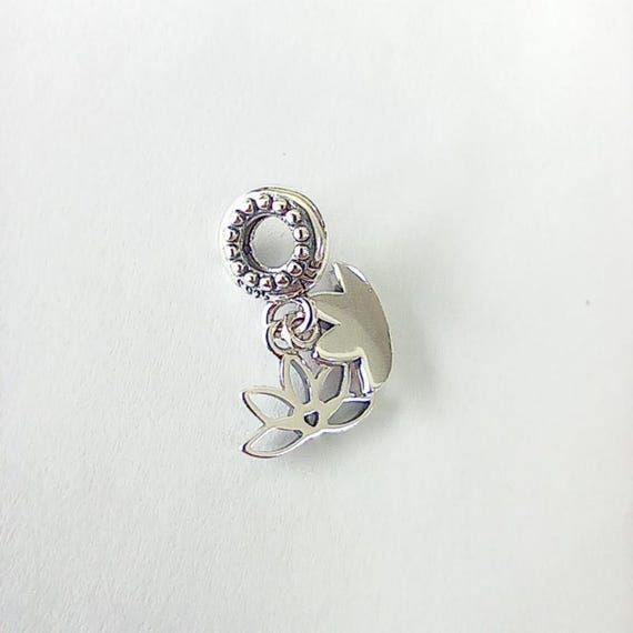 Pandora K14 Charm  ①Piece  〔Blaik lotus〕 Amazon.com: Lotus Pendant Charm 925 Sterling Silver Charm