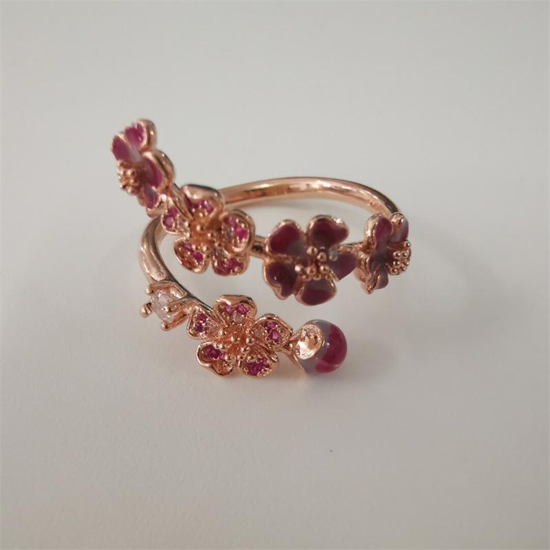 Bague branche fleur de fleur de pecher rose Etsy France
