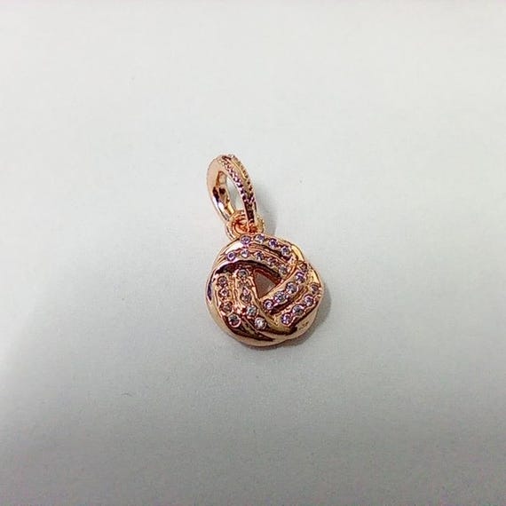 Pandora Rose Gold Sparkling Love Knot Pendant Charm