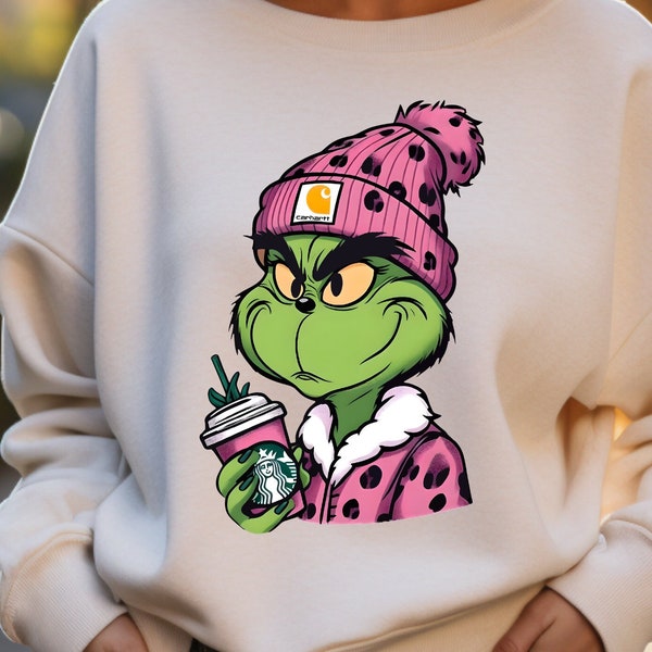 Grinch Boujee Christmas Png, Bougie Grinch Leopard Unisex, Grinch Boujee Png, Boujee file, Grinchmas Png, Cute grinch, INSTANT FILE DOWNLOAD