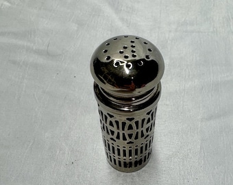 Raimond Silver Plated Cobalt Blue Glass Salt Pepper Shaker