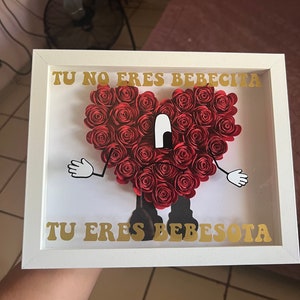 Caja de sombras del corazón de Bad Bunny