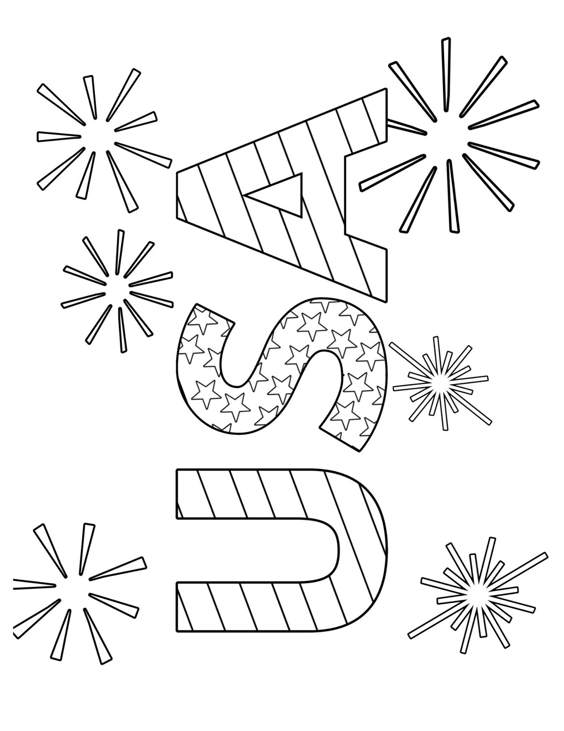 4th of July Printable Coloring Sheets 10 Pgs 4th of July Activities for