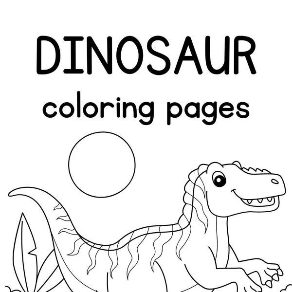 Dinosaur Coloring Book for Kids 29 Pages,  Art Activity Book, Children's Coloring Book, Educational Gift, Printable, Instant download