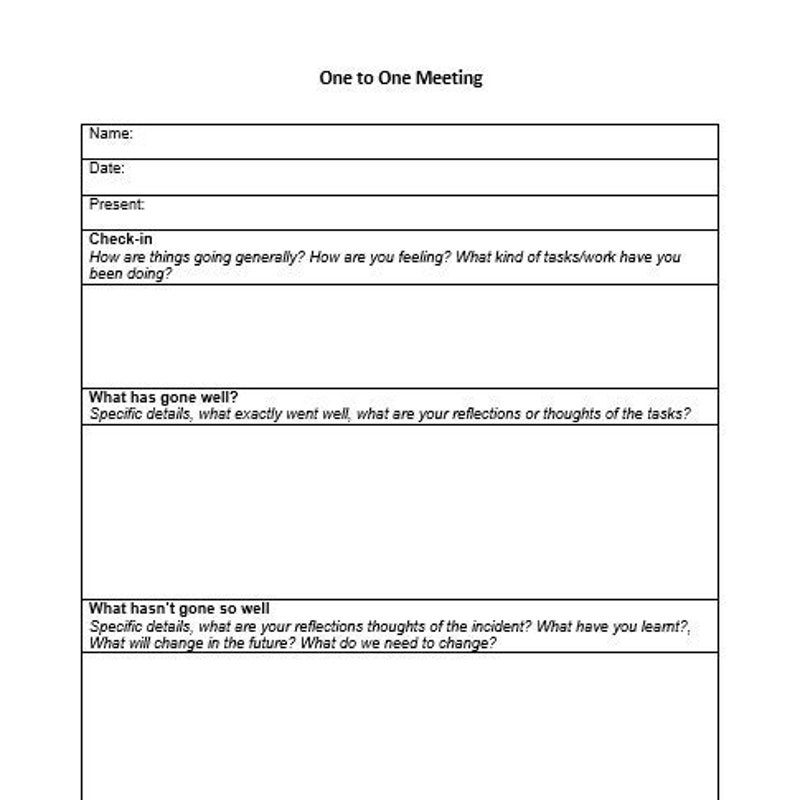 1:1 Onenote Templates Etsy