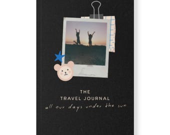 The Travel Journal - A5 Softcover Notizbuch Planer | Scrapbooking Tagebuch mit niedlichem Cover Design für Wanderlust Enthusiasts