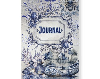 Lindo diario de tapa blanda, cuaderno A5 para llevar un diario y planificar: diseño de portada único, álbum de recortes, bloc de notas, diario, papelería