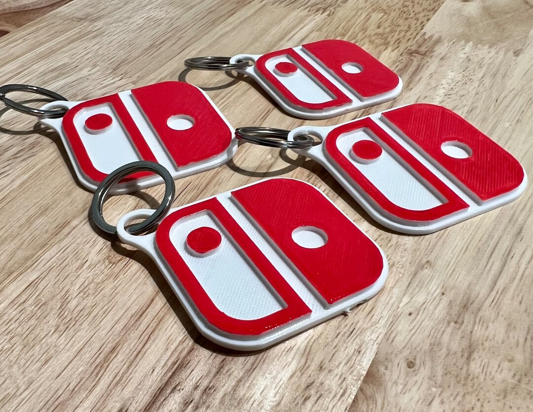 Hand Painted Video Game Logo Gamer Keychain 3D Printed Etsy