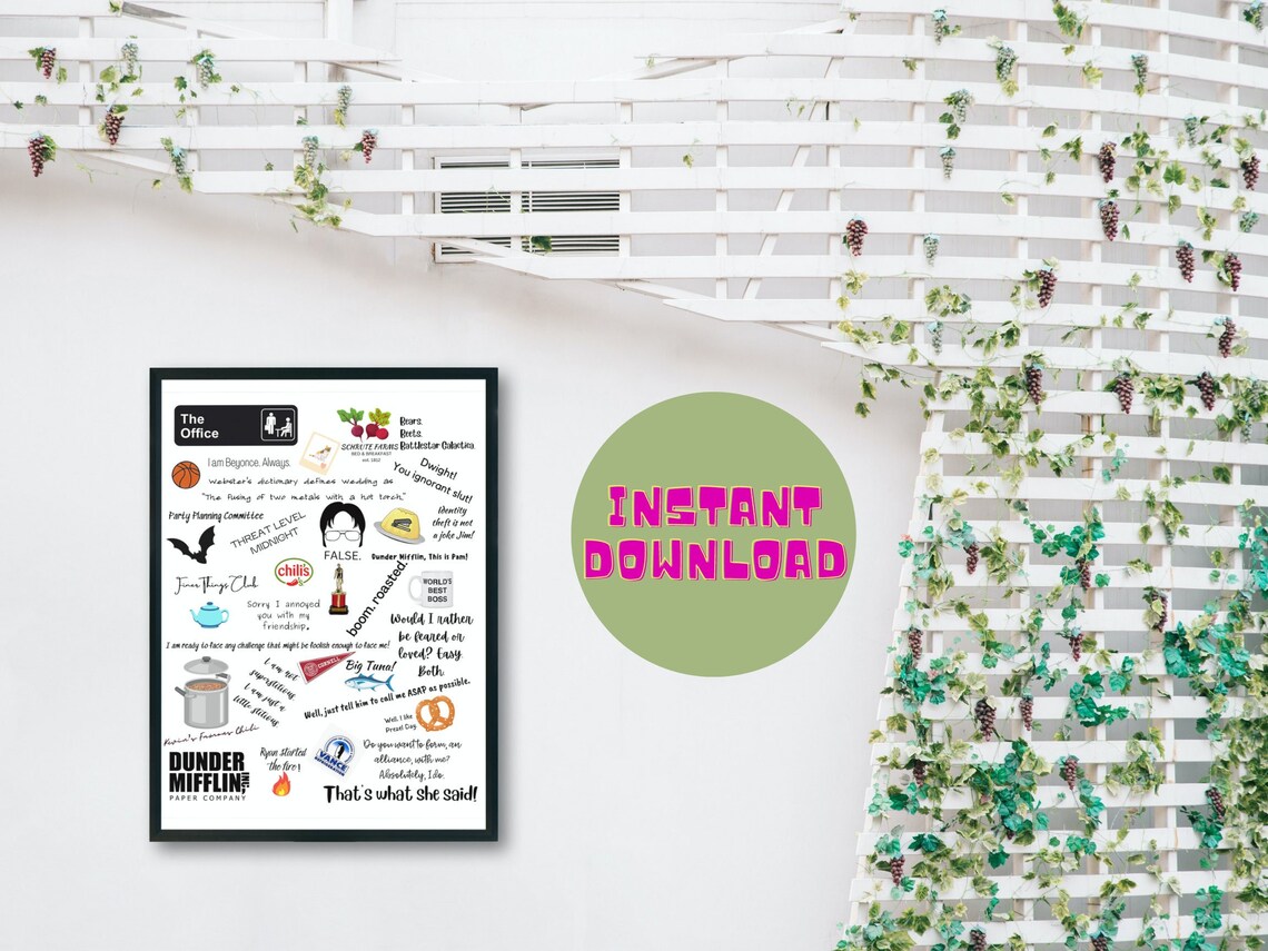 The Office Poster - Digital Printable, the Office Quotes, the Office ...