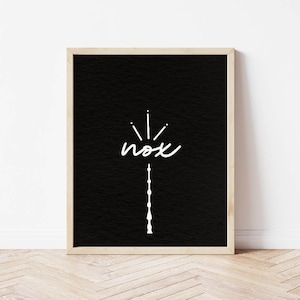 Nox Spell Print, Wizard Print, Wizarding Inspired Prints, Instant Download, Digital Print