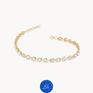 Boucles d'oreilles en or jaune 18 carats avec halo de diamants ronds - Bijoux de mariée, cadeau de mariage, cadeau d'anniversaire, luxe durable