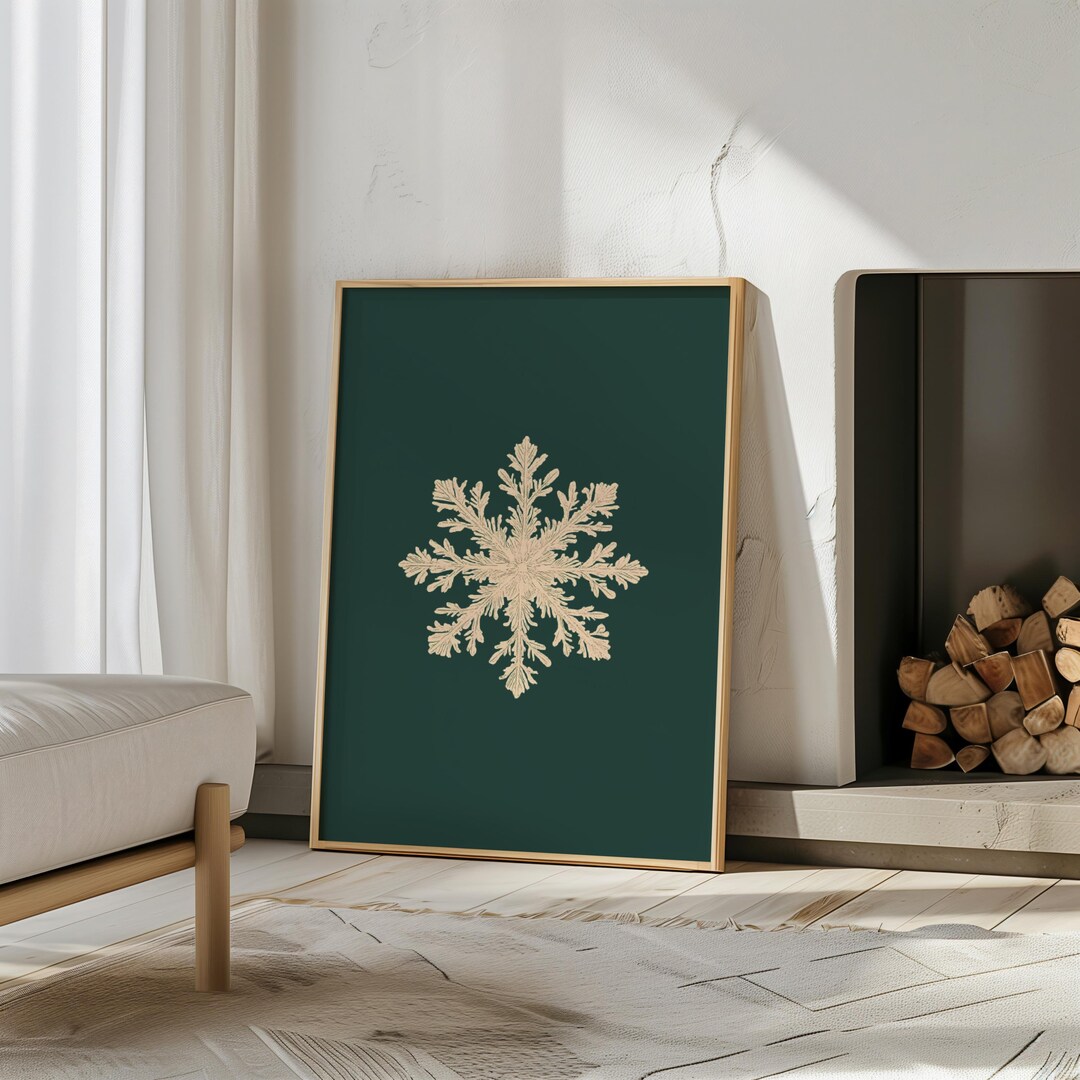 3 Piece Wall Art Christmas Tree Snowflake Poster