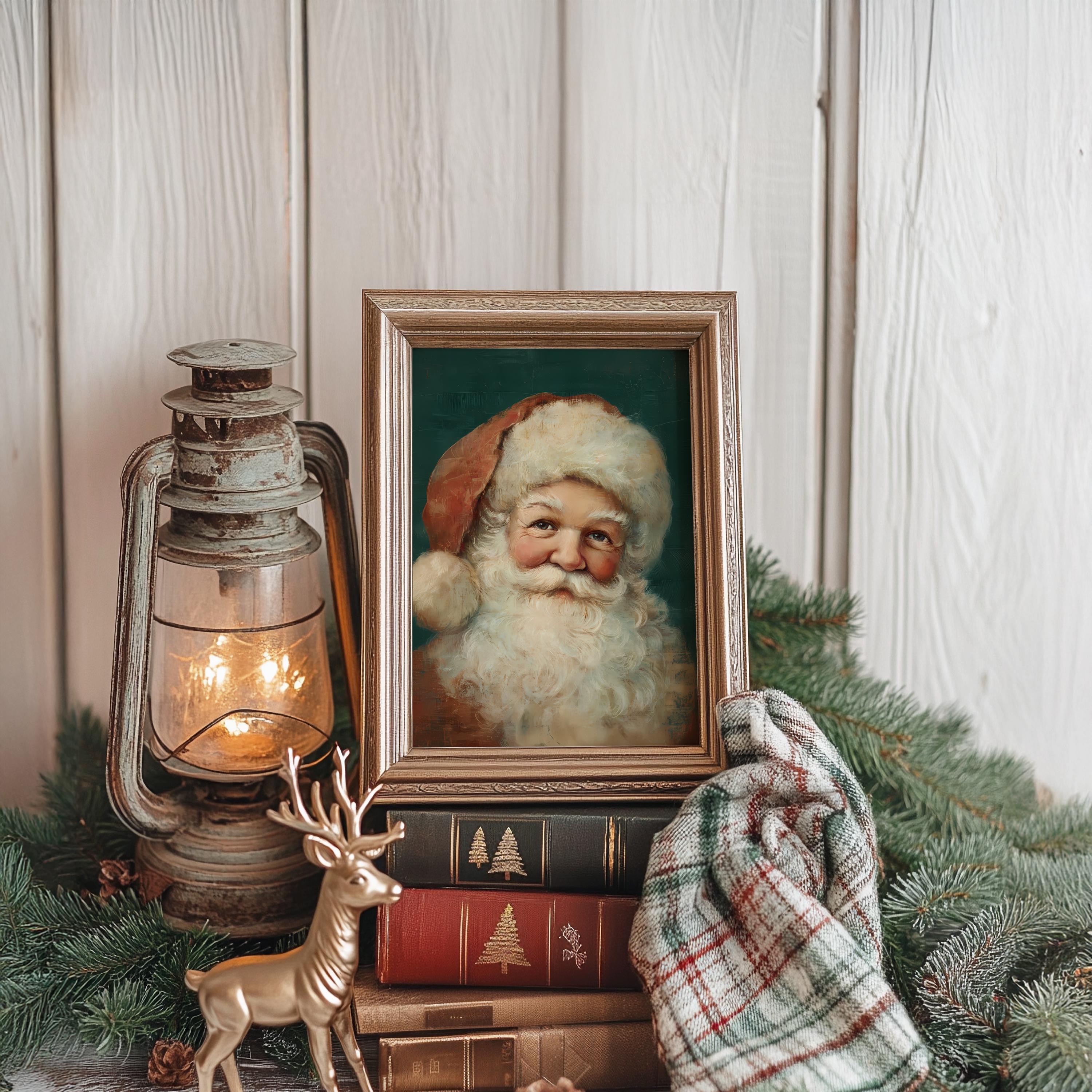 サンタクロース　ビンテージ　壁掛け Amazon.co.jp: ヴィンテージクリスマスブリキ看板サンタクロースレトロ