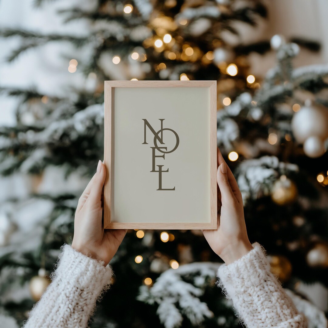 Christmas Wall Art Christmas Words Wall Art Neutral Wall Decor