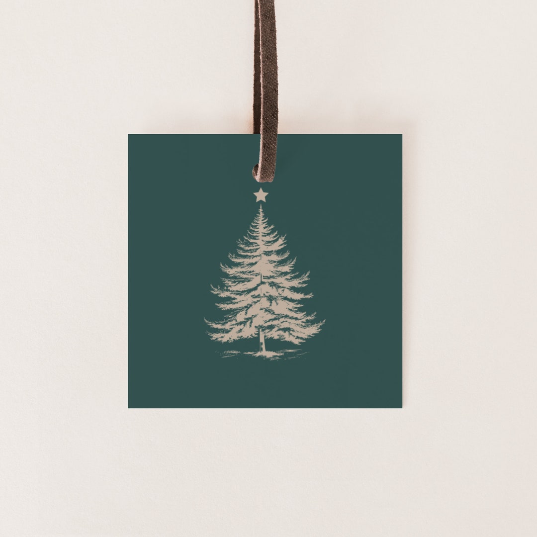 Printable Christmas Gift Tags Square Gift Tags Present Tag Printable ...