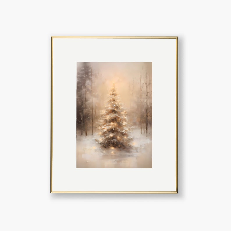 Printable Christmas Wall Art Christmas Tree Art Print Digital Etsy