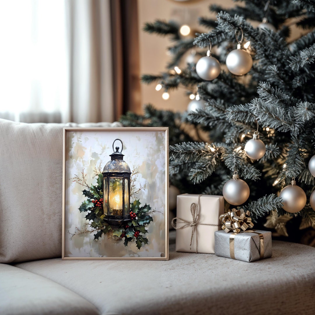 Vintage Style Christmas Art Christmas Wall Art Printable Wall Art
