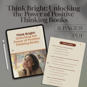 Think Bright: Unlocking the Power of Positive Thinking Books | Motivational eBook Guide | Self-Help Digital Download for Mindset & Growth