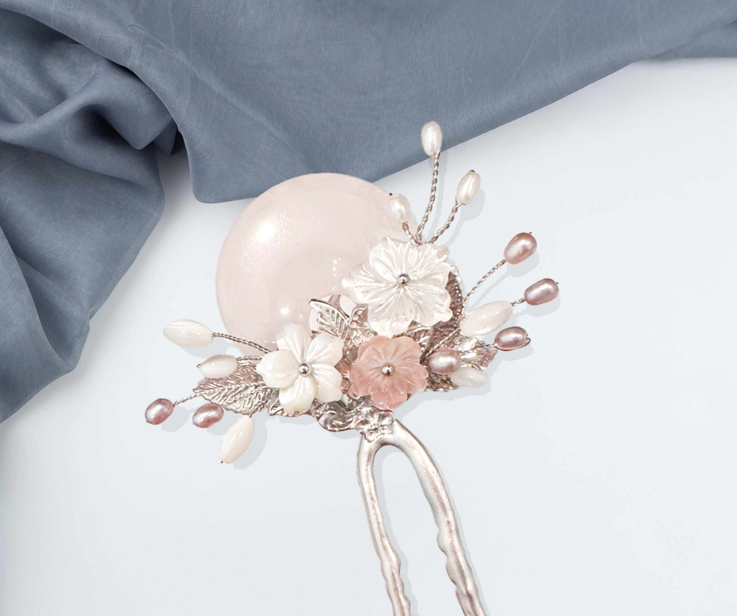 Comb With Rose Quartz - Etsy display picture 2