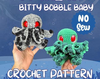 Wzór szydełkowy na Cthulhu | Horror | Wzór na amigurumi bez szycia | Bitty Bobble Baby | Potwór głębinowy | PDF | Mityczny | Poziom średnio zaawansowany