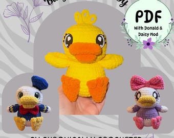 Wzór na szydełkową kaczuszkę | Amigurumi | Daisy Sailor | Kaczątko | Wielkanoc | Ręcznie robione | Wzór szydełkowy w formacie PDF | Pluszowa kaczuszka | Pluszowa kaczuszka