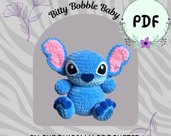 Szydełkowy kosmita Ohana Blue | Amigurumi | Mały kosmita l Monster | Ręcznie robiony | Wzór szydełkowy w formacie PDF