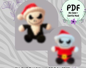 Santa Jack Crochet Pattern | Nightmare before Christmas  | No Sew Amigurumi Pattern | Bitty Bobble Baby | PDF | Advanced Beginner