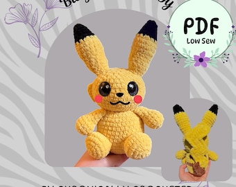 Wzór szydełkowy na myszkę Spark | Wzór na amigurumi z niskim ściegiem | Bitty Bobble Baby | PDF | Seria Electric Trader | Poziom średnio zaawansowany