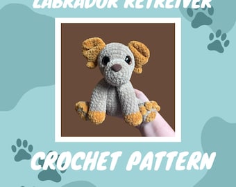 Wzór na szydełkowego psa | Amigurumi | Szczeniak | Labrador Retriever | Ręcznie robiony | Wzór szydełkowy w formacie PDF | Uroczy piesek | Adoptuj zwierzaka