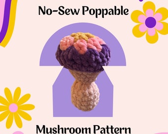 Mushroom Crochet Pattern | Amigurumi | Fidget | Mushie Pop | No Sew | Fidget Pattern | Pops | Market Make