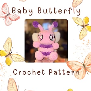 Crochet Butterfly Pattern | Amigurumi | Spring Monarch | Insect | Easter | Handmade | PDF Crochet Pattern | Baby Butterfly | Wings of joy