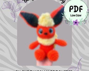 Flare Fire Ember Crochet Pattern  | Low Sew Amigurumi Pattern | Bitty Bobble Baby | PDF | Trader Series | Advanced Beginner | Evolution