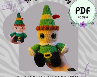 Wzór szydełkowy na elfa Buddy'ego | Boże Narodzenie | Wzór na amigurumi bez szycia | Bitty Bobble Baby | PDF | Poziom zaawansowany dla początkujących | Święta | Elf Kid