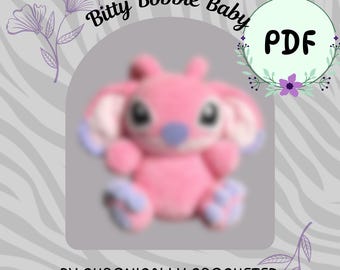 Crochet Ohana Pink Alien | Amigurumi | Baby Alien Girlfriend l Monster | Handmade | PDF Crochet Pattern | Angel
