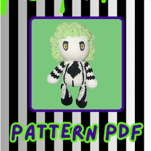 Bug Guy Pattern | Betelgeuse | Beetle | Amigurumi Pattern | Halloween | New Movie | Green | Say My Name | Purple | Crochet | Tombstone |