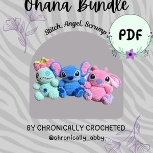 Crochet Ohana Family Pattern Bundle | Amigurumi | Baby Alien | Voodoo Doll | Monster | Handmade | PDF Crochet Pattern |