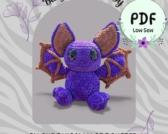 Wzór na szydełkowy nietoperza Bitty Bobble Baby | Halloween | Wzór na amigurumi z niskim ściegiem | PDF | | Zaawansowany początkujący | Straszny, uroczy i szybki nietoperz