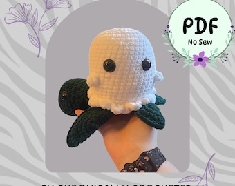 Ghost Turtle | Amigurumi | Crochet Pattern | Halloween | Spooky Season | Crochet turtle pattern | Handmade | Unique | October | Ghostie