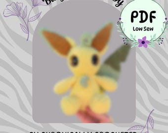 Elemental Leaf Fox Crochet Pattern  | Low Sew Amigurumi Pattern | Bitty Bobble Baby | PDF | Evolution Trader Series | Intermediate