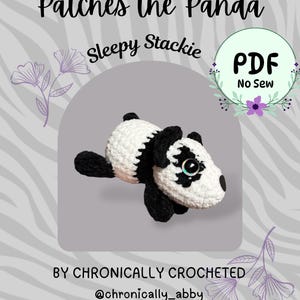 Sleepy Stackies Series 1 Panda | No Sew Crochet Pattern | Easy Amigurumi | Panda Bear Pattern | Market Make Small Simple
