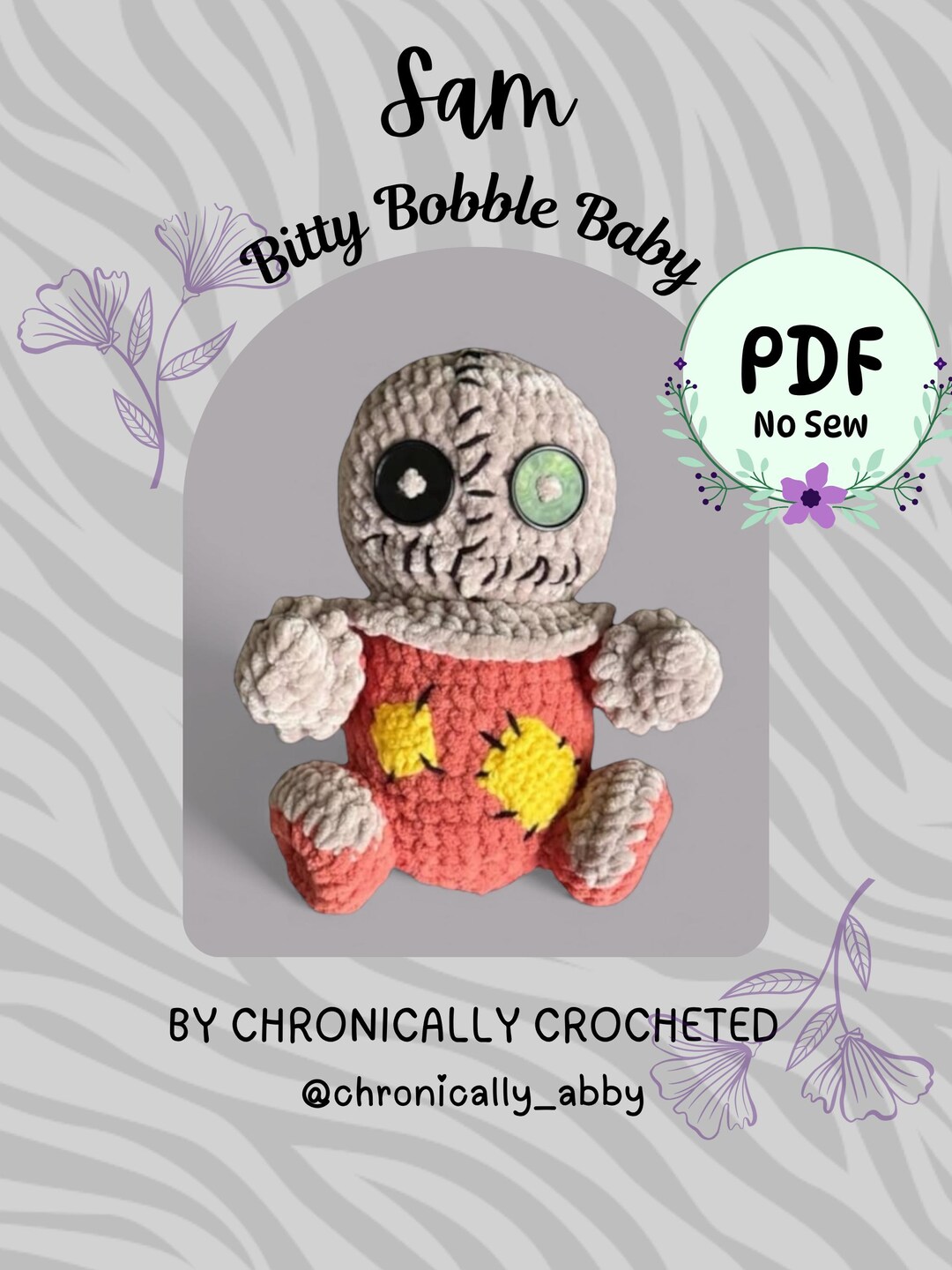 Sam Crochet Pattern | Horror | No Sew Amigurumi Pattern | Bitty Bobble ...