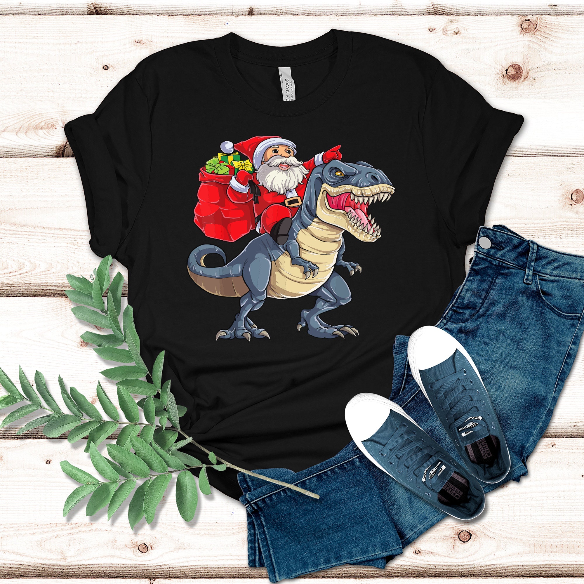 Discover Christmas Dinosaur Shirt, T-rex Christmas Shirt, T-rex Dinosaur Shirt For Kids, Boys Christmas Gifts, Christmas Dinosaur Santa Shirt