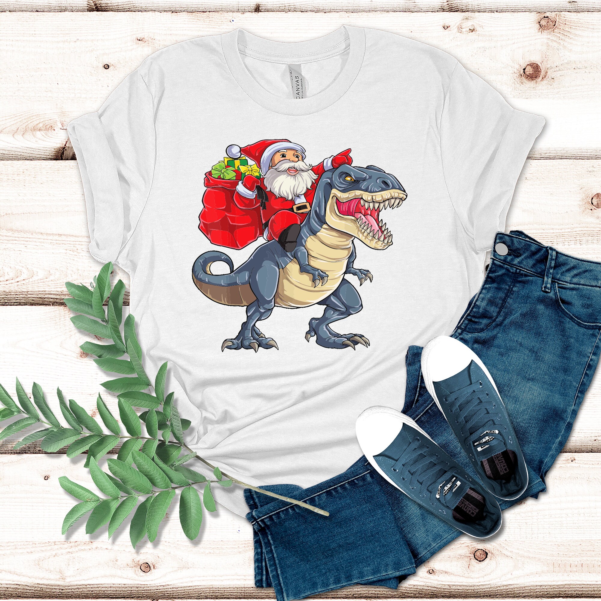 Discover Christmas Dinosaur Shirt, T-rex Christmas Shirt, T-rex Dinosaur Shirt For Kids, Boys Christmas Gifts, Christmas Dinosaur Santa Shirt