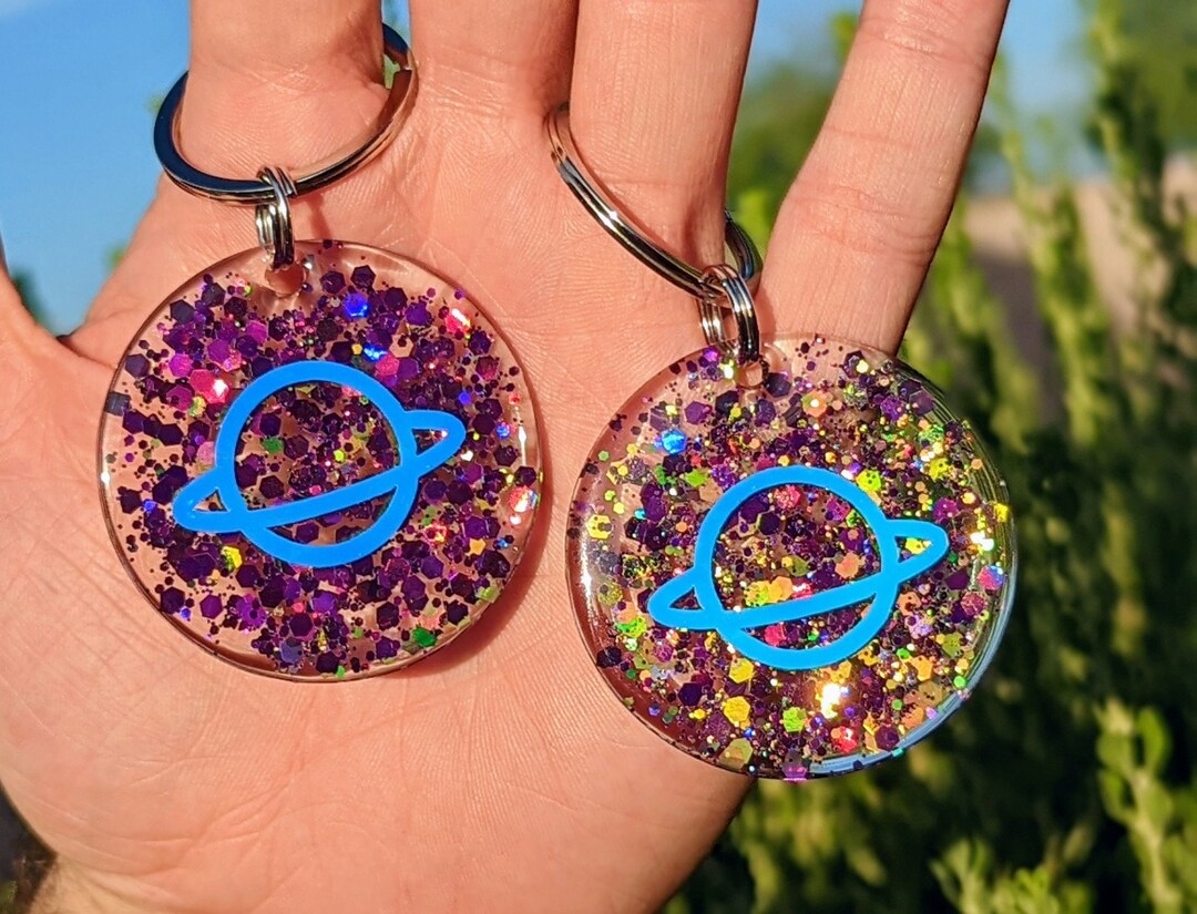 Space Keychain Out of This World Galaxy Saturn Astronomy