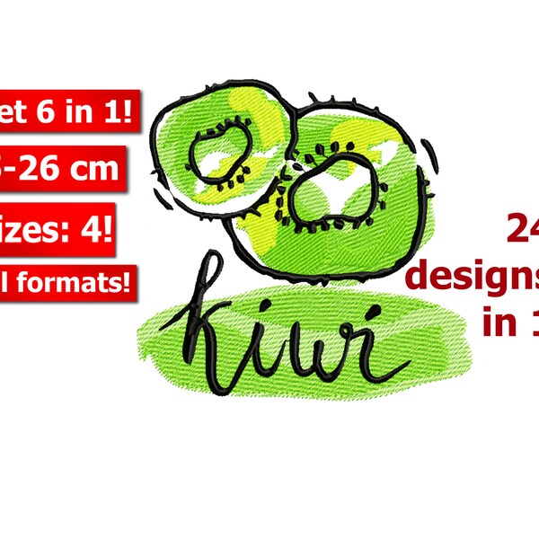 Kiwi Embroidery Etsy