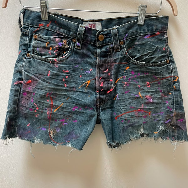 Splatter Paint Jeans Etsy