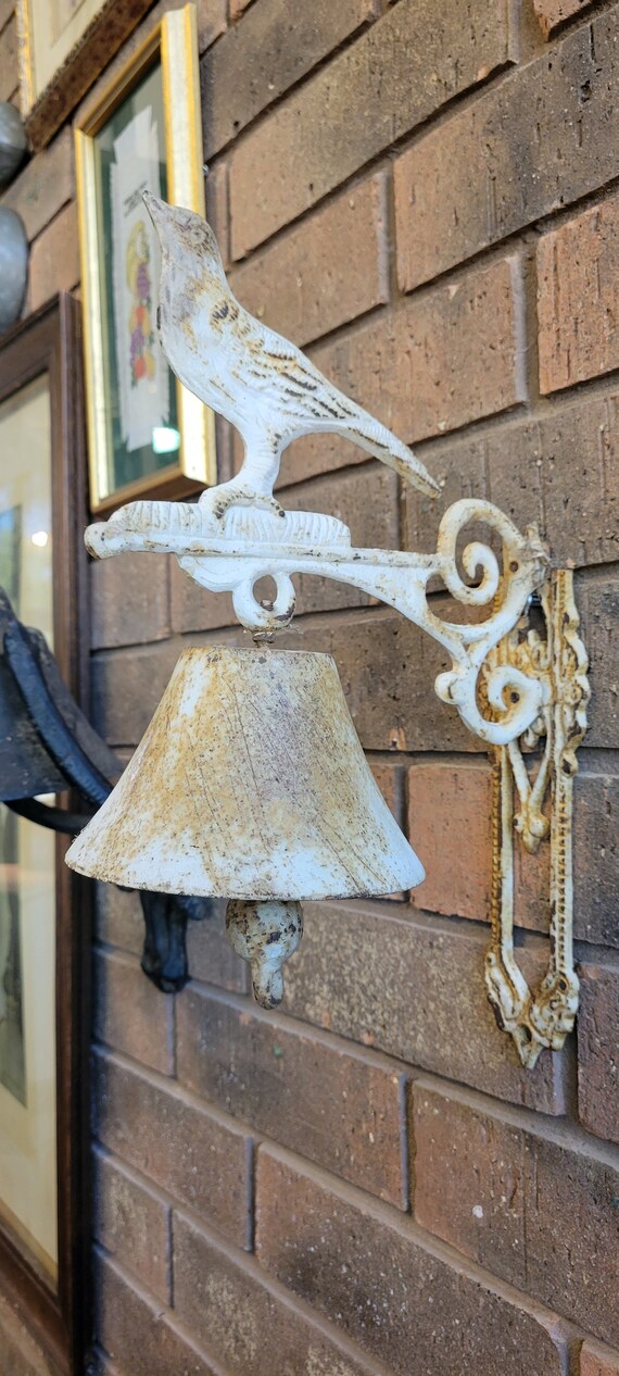 Antique Cast Iron Bird Bell - Etsy