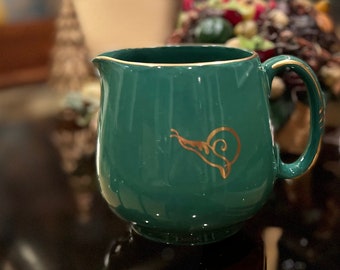 1930s' Egersund Norway Semi-antique Sauce/Milk pitcher/jug in ceramic/stoneware/faience, Art deco, retro mid-century design