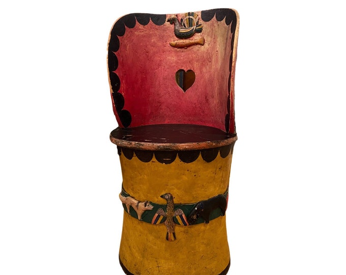 1800s Antique stool/kubbestool from Telemark, Norway, unique museum quality hand carved folkart, Rustic farmhouse style, Patina